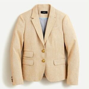 J.Crew Dalton blazer‎ size 10 Herringbone linen blend tailored academia workwear